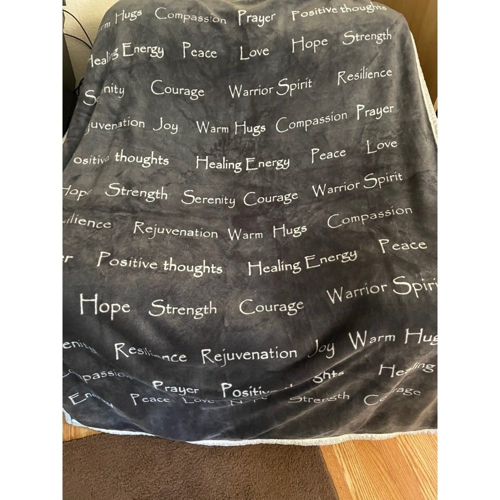 Wolf Creek Blanket Throw Unisex OS Gray Inspirational Healing Sherpa Fleece Cozy